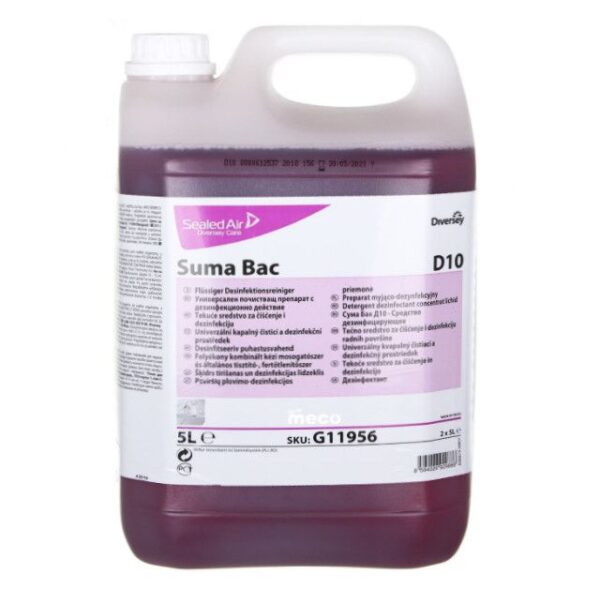 SUMA BAC D10 dezinfekcijas un tīrīšanas līdzeklis virsmām, 5L