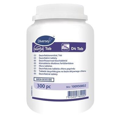 Hlora tabletes virsmu dezinficēšanai Suma Tab D4 tab 300 gab.