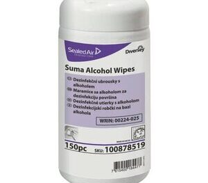 Dezinfekcijas salvetes virsmām SUMA ALCOHOL WIPES (150 salvetes)