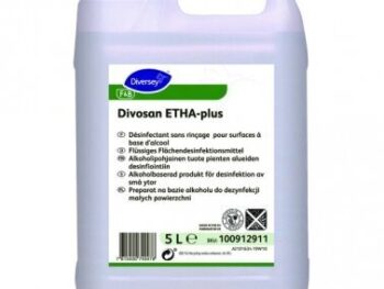 Dezinfekcijas līdzeklis virsmām uz 80% denaturēta etanola bāzes DIVOSAN ETHA PLUS, 5L