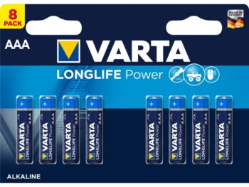 Baterijas AAA, VARTA Longlife power Alkaline, 8 gab./iep.