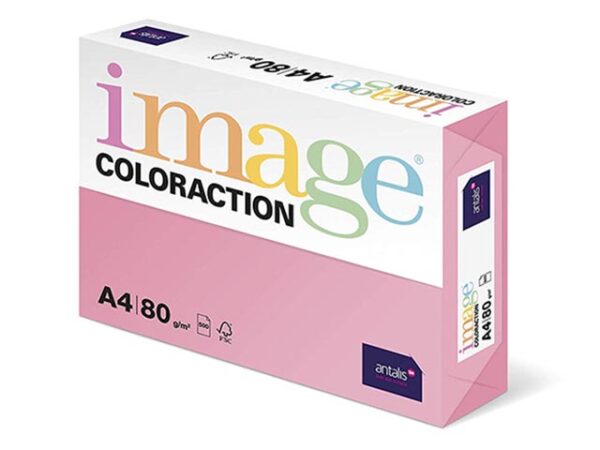 Papīrs Image Coloraction 22, A4, 80 g/m2, 500 loksnes, spilgti rozā