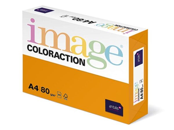 Papīrs Image Coloraction 48, A4, 80 g/m2, 500 loksnes, oranžs
