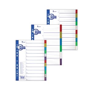Sadalītājs dokumentiem FORPUS A4 formāts, 1-10 krāsains ar ciparu atdalītāju