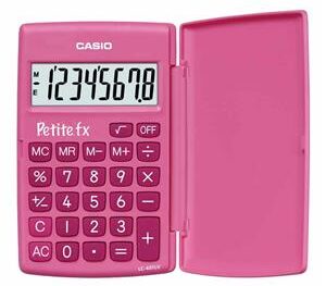 Skolas kalkulators CASIO LC-401, 120 x 152 x 7 mm, rozā