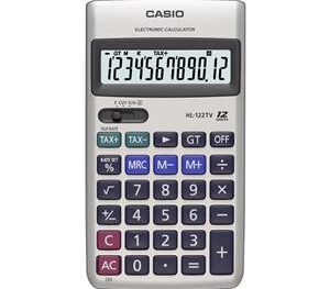 Kabatas kalkulators CASIO HL-122TV-S-EH, 200 x 136 x 28 mm