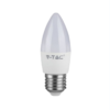 E27 5.5W(470Lm) LED Spuldze, sveces formas, V-TAC, neitrāli balta gaisma 4000K