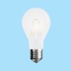 E27 4W(400Lm) LED Spuldze Filament matēta, A60, V-TAC, auksti balta gaisma 6400K