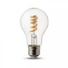 E27 4W(400Lm) LED Spuldze Filament, A60, V-TAC, silti balta gaisma 2700K