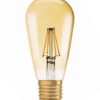 E27 2.8W(220Lm) LED OSRAM Spuldze, A++, ST64, garantija 3 gadi, Vintage 1906, silta gaisma 2400K