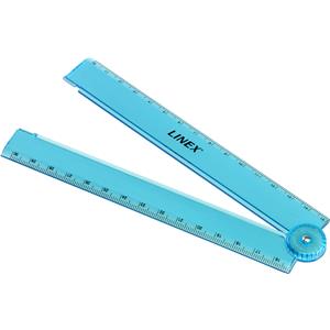 Lineāls LINEX Folden 15/30 cm, zils, Uzkopšanas līdzekļi, higiēnas preces, biroja preces, elektropreces.