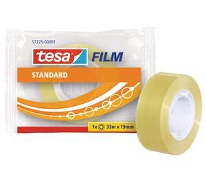 Līmlente Tesafilm® Standard, caurspīdīga, 33m x 19mm, Uzkopšanas līdzekļi, higiēnas preces, biroja preces, elektropreces.