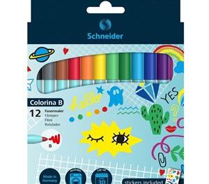 Flomāsteri SCHNEIDER Colorina B, 12 krāsas, Uzkopšanas līdzekļi, higiēnas preces, biroja preces, elektropreces.