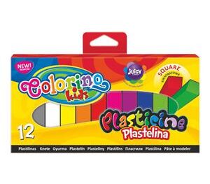 Plastilīns COLORINO KIDS 12 krāsas, kvadrātveida forma, Uzkopšanas līdzekļi, higiēnas preces, biroja preces, elektropreces.