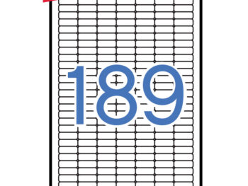 Uzlīmes APLI ar izmēru 25.4x10mm, 25 loksnes/iepak., 189 uzlīmes, noņemamas (ar noapaļotiem stūriem)