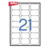 Uzlīmes APLI ILC ar izmēru 63.5x38.1mm, 25 loksnes/21 uzlīmes loksnē, ar noapaļotiem stūriem