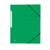 Mape dokumentiem ELBA OXFORD, A4 formāts, ar 3 atlokiem, ar gumiju, zaļā krāsā