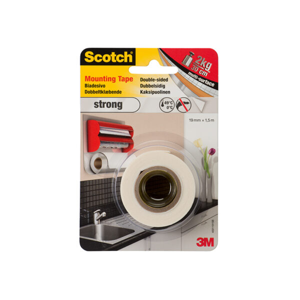 Līmlente 3M Scotch 40011915B abpusēja, montāžas, 19mm x 1.5m