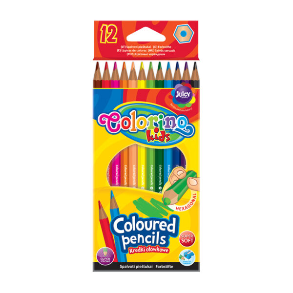 Krāsainie zīmuļi COLORINO KIDS 12 krāsas