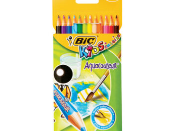 Krāsainie akvareļu zīmuļi BIC, 12 gab.