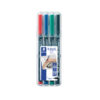Noturīgais marķieris STAEDTLER kodoskopa plēvēm OHP 318F, 0.6mm, 4 krāsu komplekts