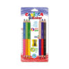 Krāsainie zīmuļi CARIOCA Bi-Color Maxi, blisterī, 6 krāsas