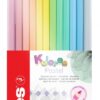 Krāsainie zīmuļi KORES KOLORES PASTEL, trīsstūrveida, 3mm, 12 pasteļkrāsas