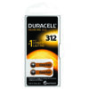Baterijas dzirdes aparātiem DURACELL 312, 6 gab.