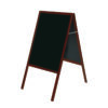 Divpusēja krīta tāfele BI-OFFICE 90x120, 150 cm augsts statīvs,ķirškoka rāmis, melna tāfele