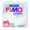 Cietējoša modelēšanas masa FIMO EFFECT, 57 g, perlamutra baltā krāsa (glitter white)