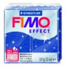 Cietējoša modelēšanas masa FIMO EFFECT, 57 g, mirdzoša zilā krāsa (glitter blue)