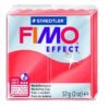 Cietējoša modelēšanas masa FIMO EFFECT, 57 g, caurspīdīgi sarkanā krāsa (translucen red)