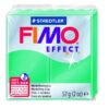 Cietējoša modelēšanas masa FIMO EFFECT, 57 g, caurspīdīgi zaļā krāsa (translucen green)