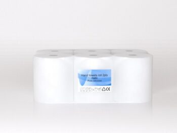 Papīra dvielis ruļļos Clean T-MATIC celuloze,2 slāņi, 130 m, 6 ruļļi/iepak.