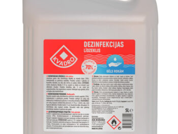 Dezinfekcijas līdzeklis - gēls rokām Kvadro, 70% etanols, 5L