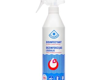 Dezinfekcijas līdzeklis virsmām, inventāram, rokām, etanols 70%, Kvadro, 700ml