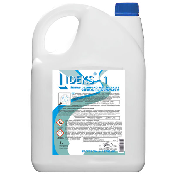 Ewol Lideks-1 tīrīšanas un dezinfekcijas līdzeklis grīdām un citām virsmām, 5L