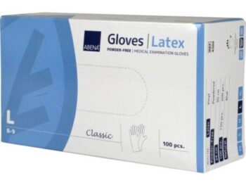 Cimdi latex PF L 100gab/pac ABENA