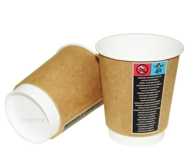Kafijas krūze 300ml EU Kraft ThermoCup 25 gab./pac., 20 pac./kastē
