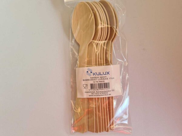 Bambusa zupas karote 170mm 10gab./pac., 200 pac./kastē