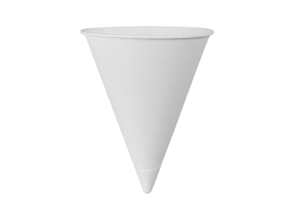 Kartona krūze konusveida 118ml balta 5000 gab./kastē