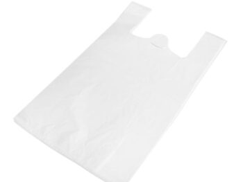 Maisi ar rokturiem 30 + 16 x 55cm, 20my, balti, HDPE, iepakojumā 100 gab.