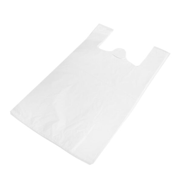 Maisi ar rokturiem 30 + 16 x 55cm, 20my, balti, HDPE, iepakojumā 100 gab.