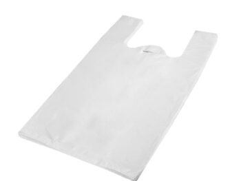 Maisi ar rokturiem 16 + 12 x 30cm, 6my, balti, HDPE, iepakojumā 100 gab.