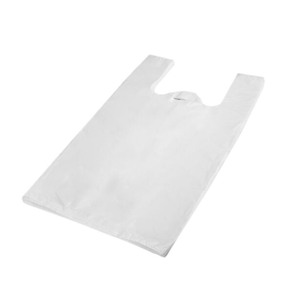 Maisi ar rokturiem 16 + 12 x 30cm, 6my, balti, HDPE, iepakojumā 100 gab.