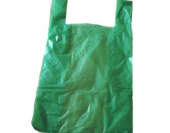 Maisi ar rokturiem 16 + 12 x 30cm, 6my, zaļi, HDPE, iepakojumā 100 gab.