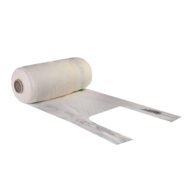 Maisi ar rokturiem, bio-plastmasas, zaļi, 22 + 12 x 50cm, 11my, bio-plastmasas, zaļi, rullī 200 gab.