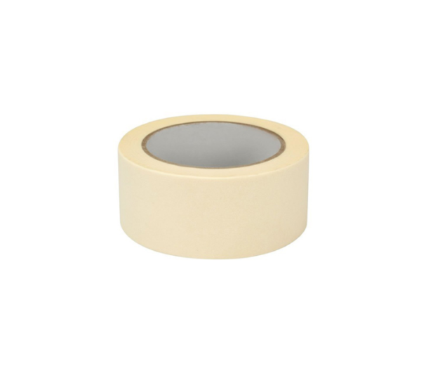 Krāsotāju līmlente 60°С, 50mm x 50m, dzeltena, kreppapīrs+dab.kaučuka līme