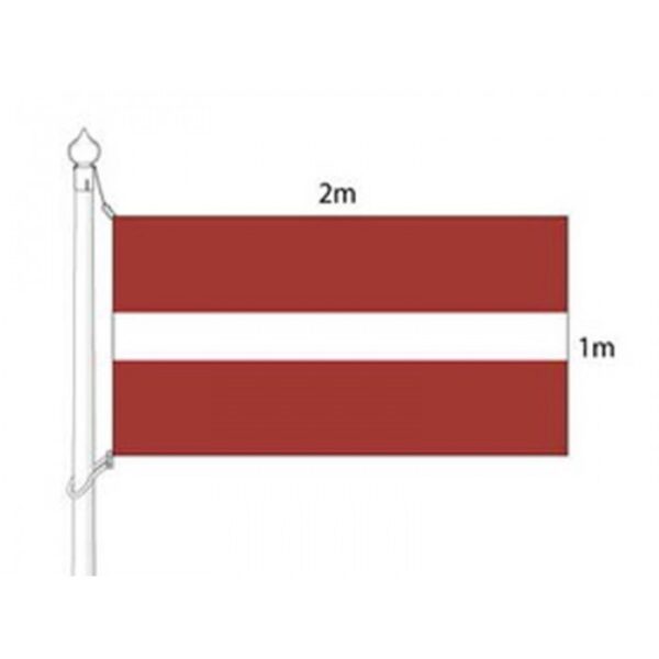 Latvijas valsts karogs 200x100cm mastam