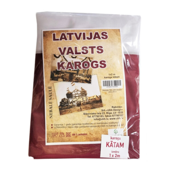 Latvijas karogs Uhh 100x200cm (Karoga kātam)